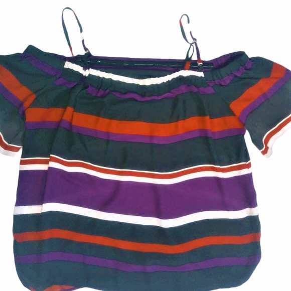 I-N-C Womens Striped Pullover Blouse, Multicoloure - Picture 3 of 10